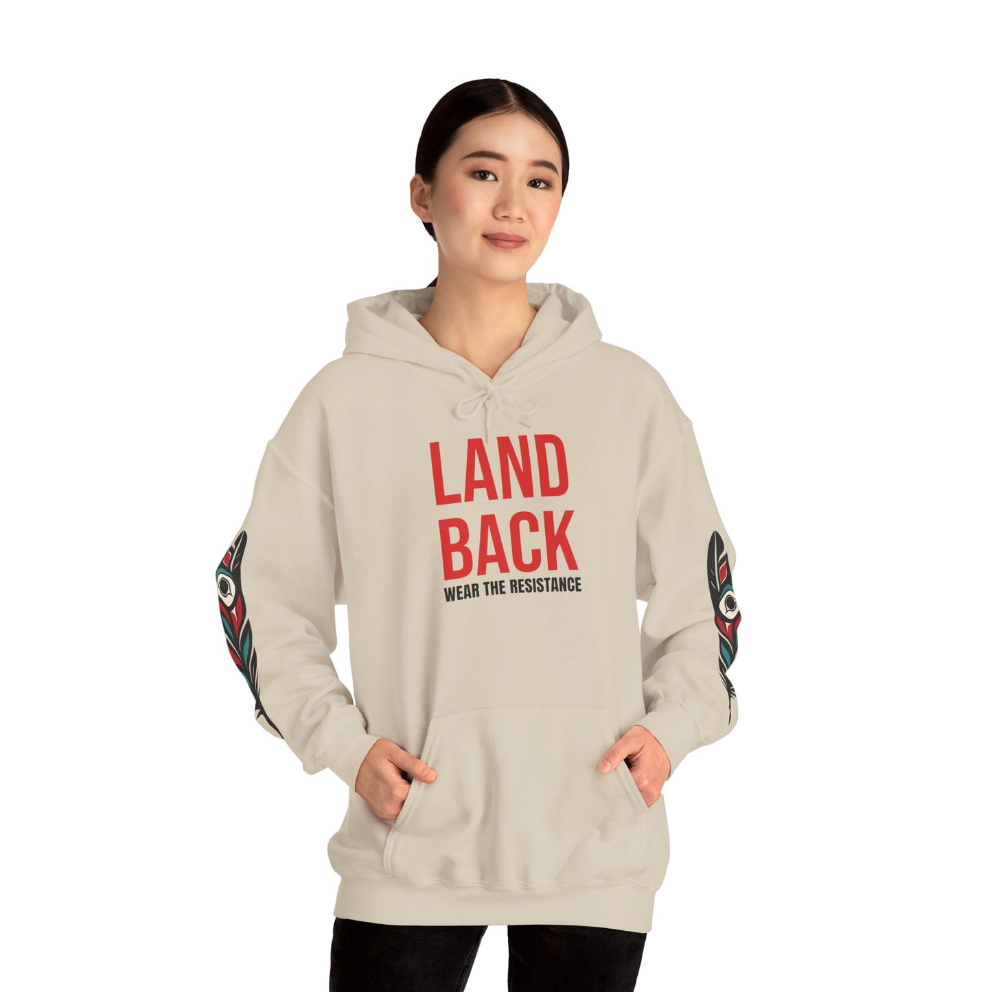Hooded Sweatshirt - Land Back: Wear the Resistance