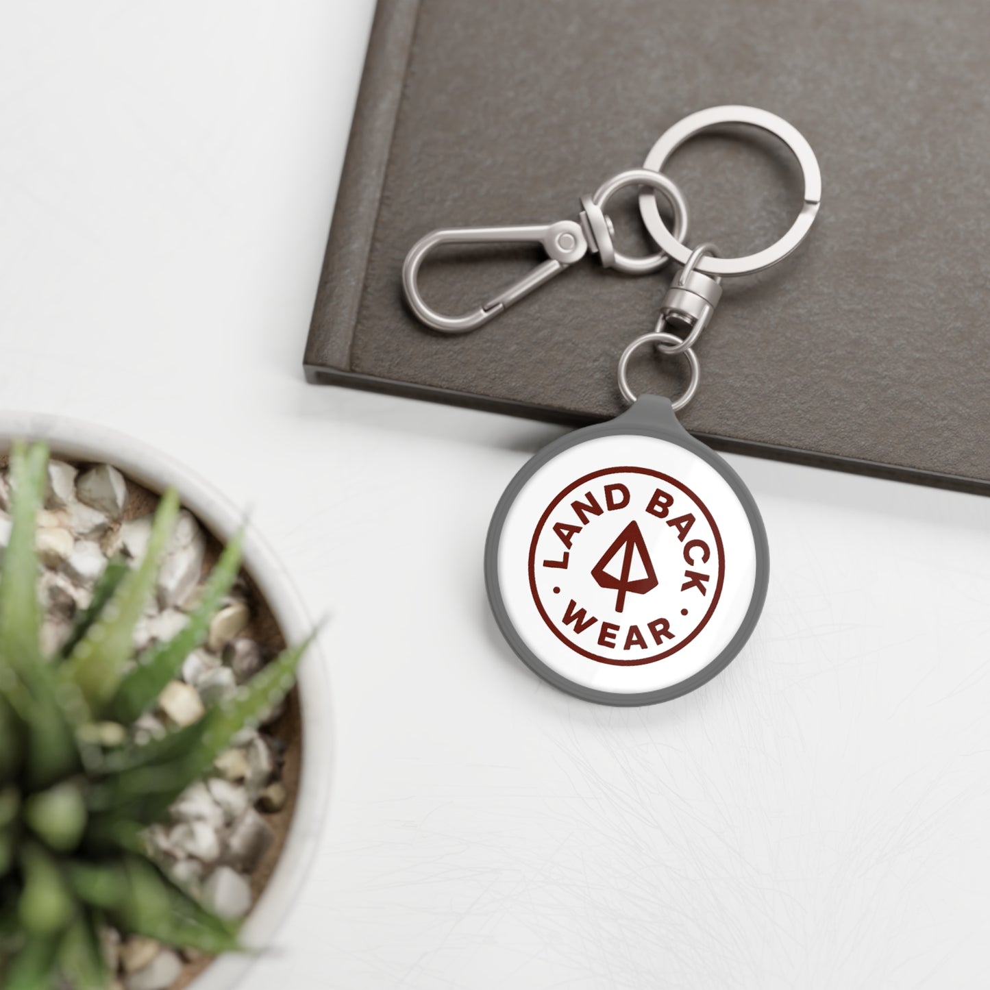 Land Back Keyring Tag
