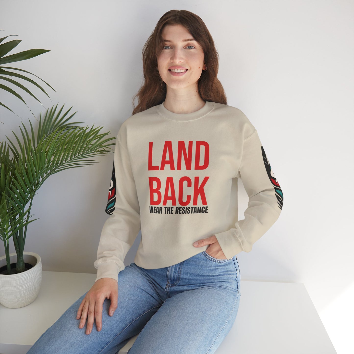 Crewneck Sweatshirt - Land Back: Wear the Resistance